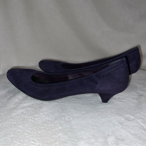 Prada Purple Suede Kitten Heels Size 39 - Picture 6 of 9